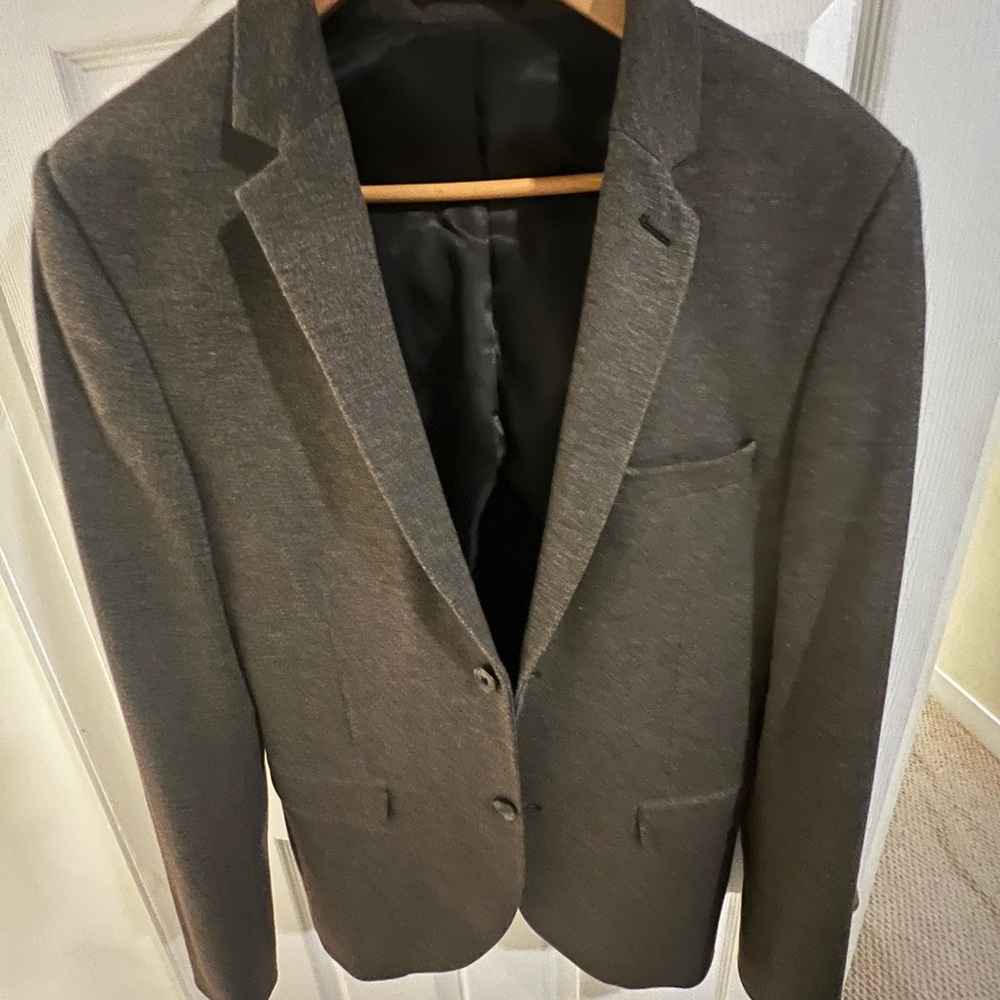 Topman Dark Olive/Charcoal Blazer